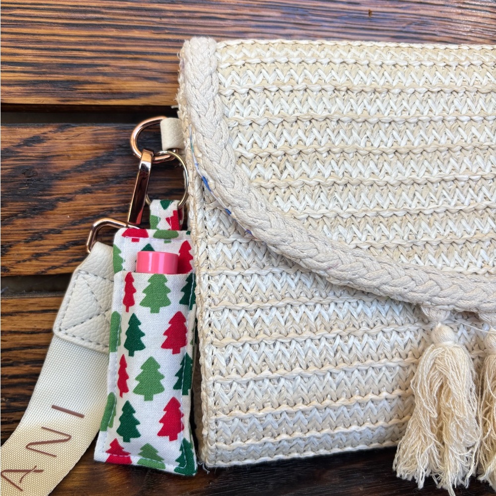 Christmas keychain chapstick holder
